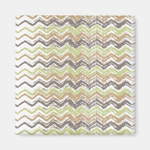Melon Brandy Scribble ZigZag Pattern Magneet