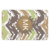 Melon Brandy Scribble ZigZag Pattern Magneet (Horizontaal)