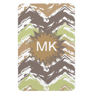 Melon Brandy Scribble ZigZag Pattern Magneet