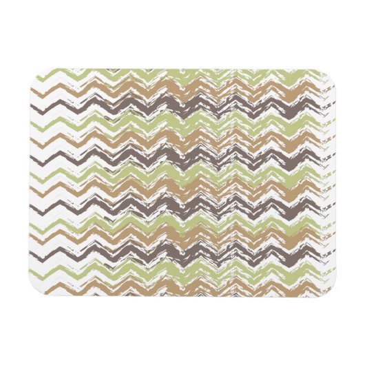 Melon Brandy Scribble ZigZag Pattern Magneet (Horizontaal)