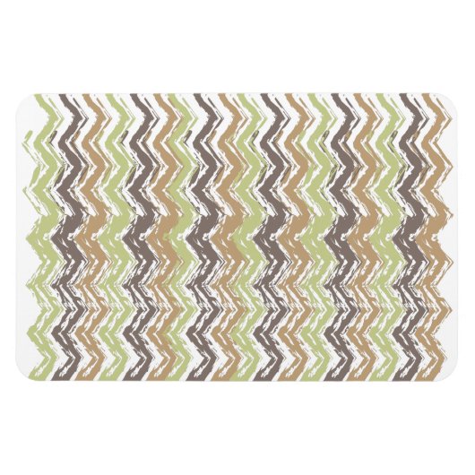 Melon Brandy Scribble ZigZag Pattern Magneet (Horizontaal)