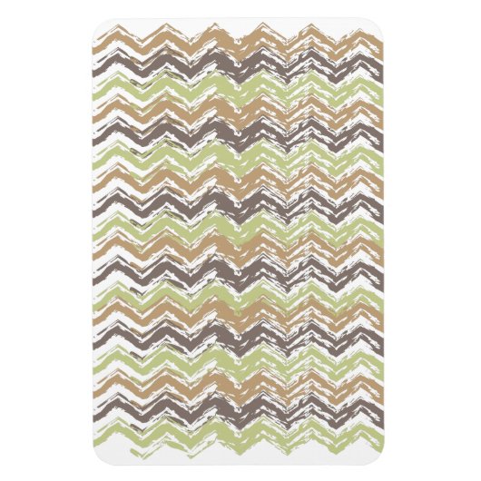 Melon Brandy Scribble ZigZag Pattern Magneet (Verticaal)