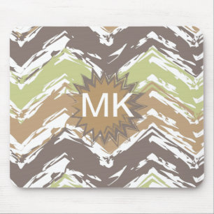 Melon Brandy Scribble ZigZag Pattern Muismat