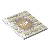 Melon Brandy Scribble ZigZag Pattern Notitieblok (Schuin)