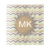 Melon Brandy Scribble ZigZag Pattern Notitieblok (Voorkant)