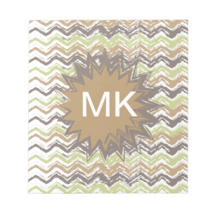 Melon Brandy Scribble ZigZag Pattern Notitieblok