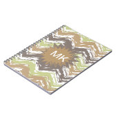 Melon Brandy Scribble ZigZag Pattern Notitieboek (Linkerzijde)