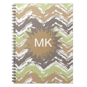 Melon Brandy Scribble ZigZag Pattern Notitieboek