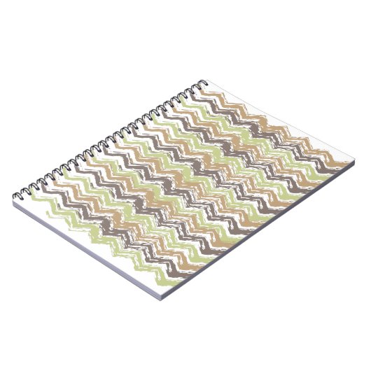 Melon Brandy Scribble ZigZag Pattern Notitieboek (Linkerzijde)