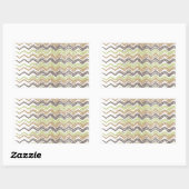 Melon Brandy Scribble ZigZag Pattern Rechthoekige Sticker (Vel)