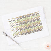 Melon Brandy Scribble ZigZag Pattern Rechthoekige Sticker (Envelop)
