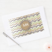 Melon Brandy Scribble ZigZag Pattern Rechthoekige Sticker (Envelop)