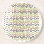 Melon Brandy Scribble ZigZag Pattern Zandsteen Onderzetter (Voorkant)