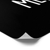 Melon-choly Funny Sad Watermelon Pun Dark BG Poster (Hoek)