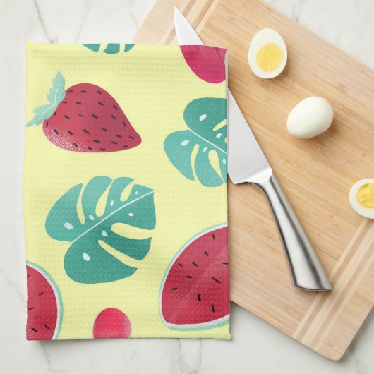 Melon Colorful Theedoek (Quarter Fold)