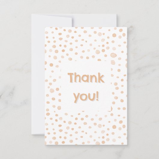 Melon Confetti Waterverf Stippen Bedankt Card (Voorkant)