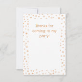 Melon Confetti Waterverf Stippen Bedankt Card (Achterkant)