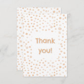 Melon Confetti Waterverf Stippen Bedankt Card (Voorkant / Achterkant)