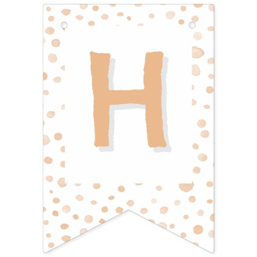 Melon Confetti Waterverf Stippen Bunting Flag Vlaggetjes (Tweede vlag)