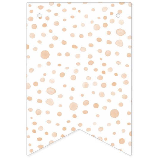 Melon Confetti Waterverf Stippen Bunting Flag Vlaggetjes (Eerste vlag)