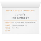 Melon Confetti Waterverf Stippen Verjaardag Uitnod (Binnen Horizontaal (Onder))