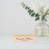 Melon Damask Beauty Micro Mini Visitekaartjes (Staand voorkant)