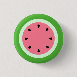 Melon d'eau/Watermeloen Ronde Button 3,2 Cm