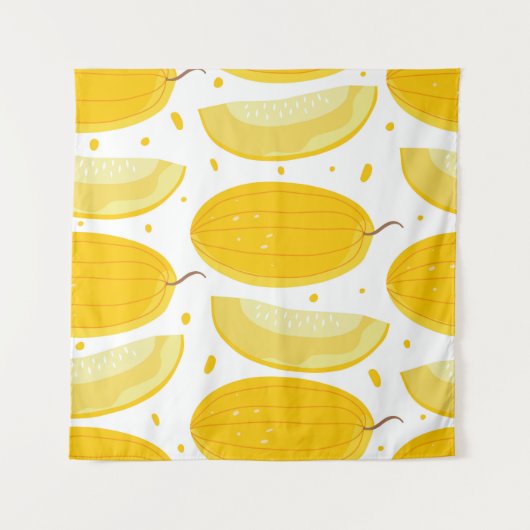 Melon Doodle Fruit ontwerp Wandkleed (Voorkant)