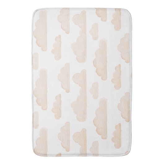 Melon Dreamtime Waterverf Clouds Badmat (Voorkant Verticaal)