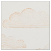Melon Dreamtime Waterverf Clouds Fabric Stof (Close Up)