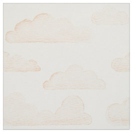 Melon Dreamtime Waterverf Clouds Fabric Stof