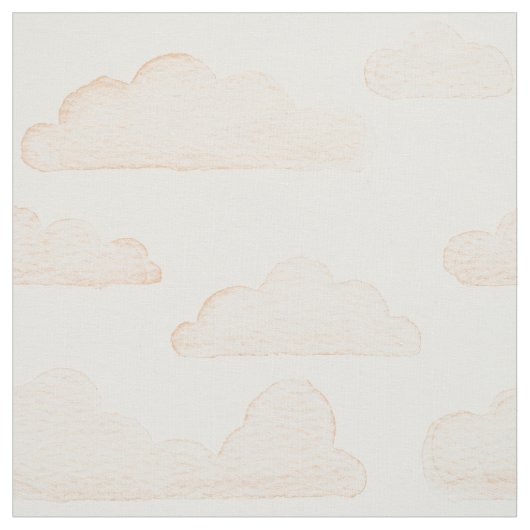 Melon Dreamtime Waterverf Clouds Fabric Stof (Swatch)