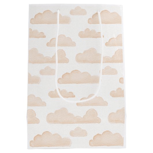 Melon Dreamtime Waterverf Clouds Gift Bag Medium Cadeauzakje (Achterkant)