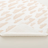 Melon Dreamtime Waterverf Clouds Sherpa Blanket Sherpa Deken (3/4)