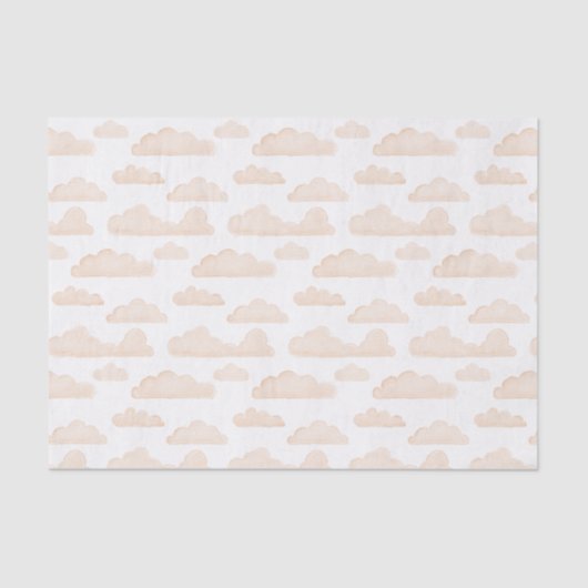 Melon Dreamtime Waterverf Clouds Tissue Paper Tissuepapier (Voorkant)