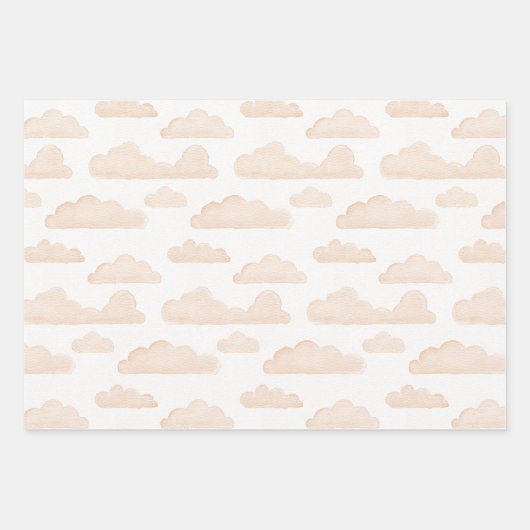 Melon Dreamtime Waterverf Clouds Wrapping Paper (Voorkant)