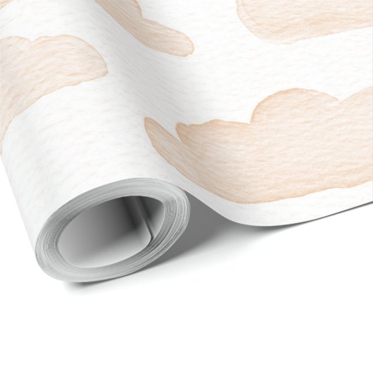 Melon Dreamtime Waterverf Clouds Wrapping Paper Cadeaupapier (Rol Hoek)