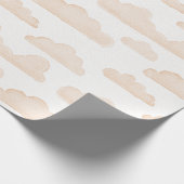 Melon Dreamtime Waterverf Clouds Wrapping Paper Cadeaupapier (Hoek)