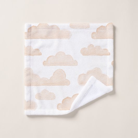 Melon Dreamtime Waterverf Wolken Handdoek (Wasdoekje)