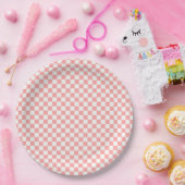 Melon en White Gingham, gecontroleerd Papieren Bordje (Feest)