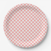 Melon en White Gingham, gecontroleerd Papieren Bordje (Voorkant)