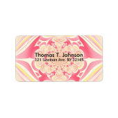 Melon en Yellow Fractal Art Etiket (Voorkant)