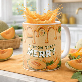 Melon Fruit Drip Art Vintage Tuin Feest Favor Koffiemok