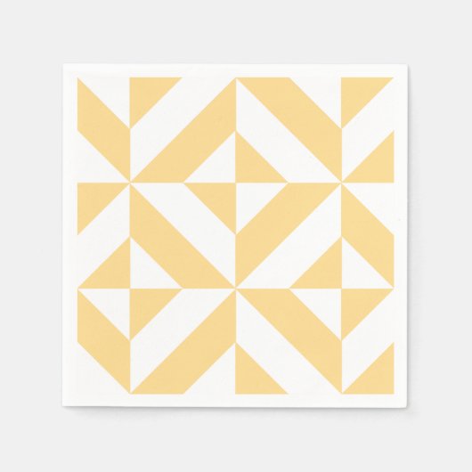 Melon Geometrische Art Deco Servet (Voorkant)