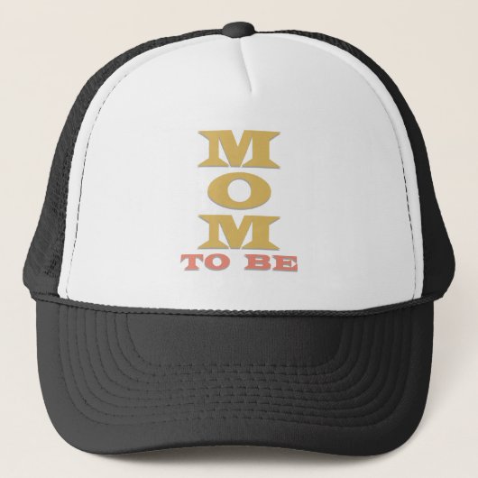 Melon/Gold Text Ma om te worden Trucker Pet (Voorkant)