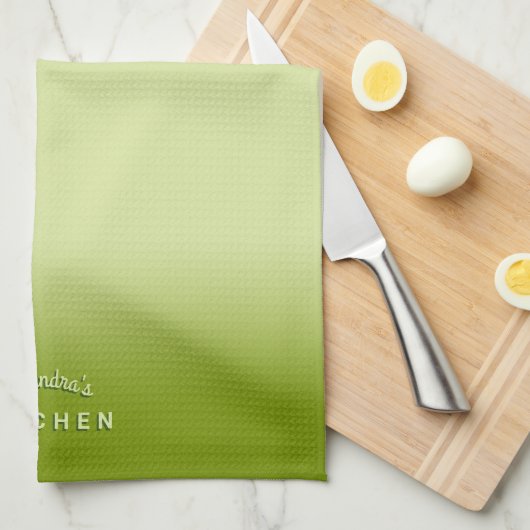 Melon Green Ombre Theedoek (Quarter Fold)