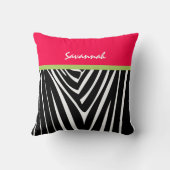 Melon Hot Roze Persoonlijke Stijlvolle Zebra Kusse Kussen (Achterkant)
