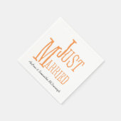 Melon is net getrouwd met gepersonaliseerde papier servet (Hoek)