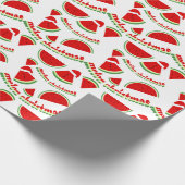 Melon Kerstmis Pattern Cadeaupapier (Hoek)