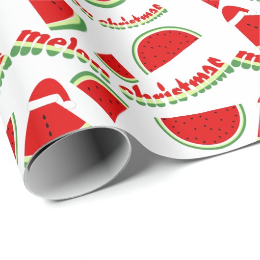 Melon Kerstmis Pattern Cadeaupapier (Rol Hoek)